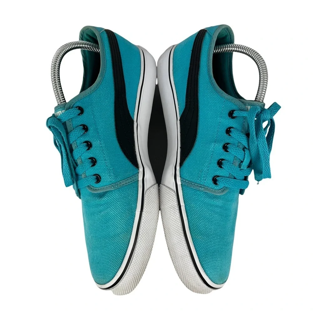Puma Shoes Men 8 EL Alta Classic Blue‎ Canvas Low Top Fashion Sneakers
